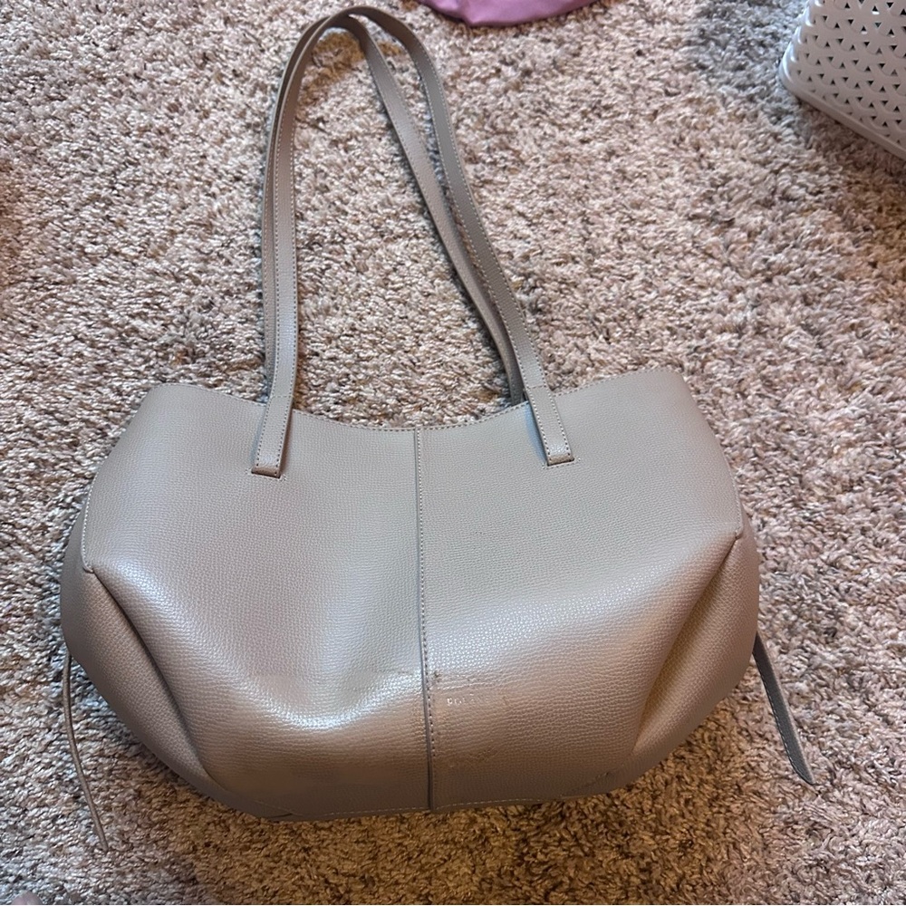 polene cyme mini tote in taupe